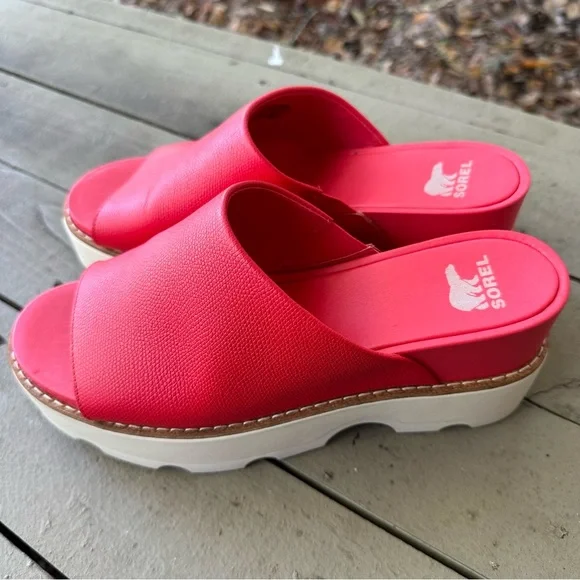 SOREL Women’s Joanie Lv Platform Wedge Slide Shoes Size 9.5 - Picture 2 of 6